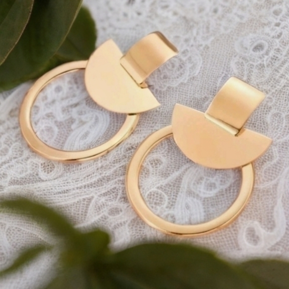 BOSTON PROPER STATEMENT GOLDEN EARRINGS